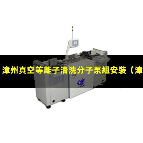 漳州真空等離子清洗分子泵組安裝