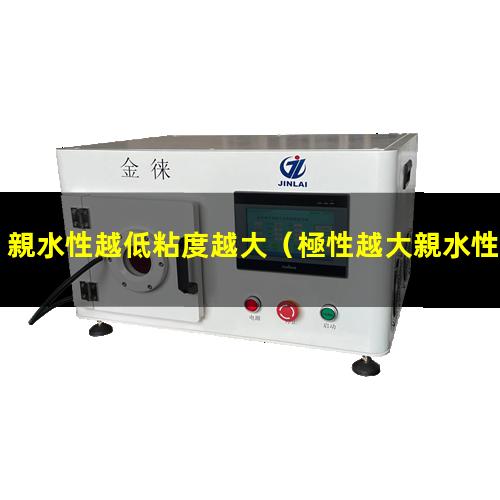 親水性越低粘度越大